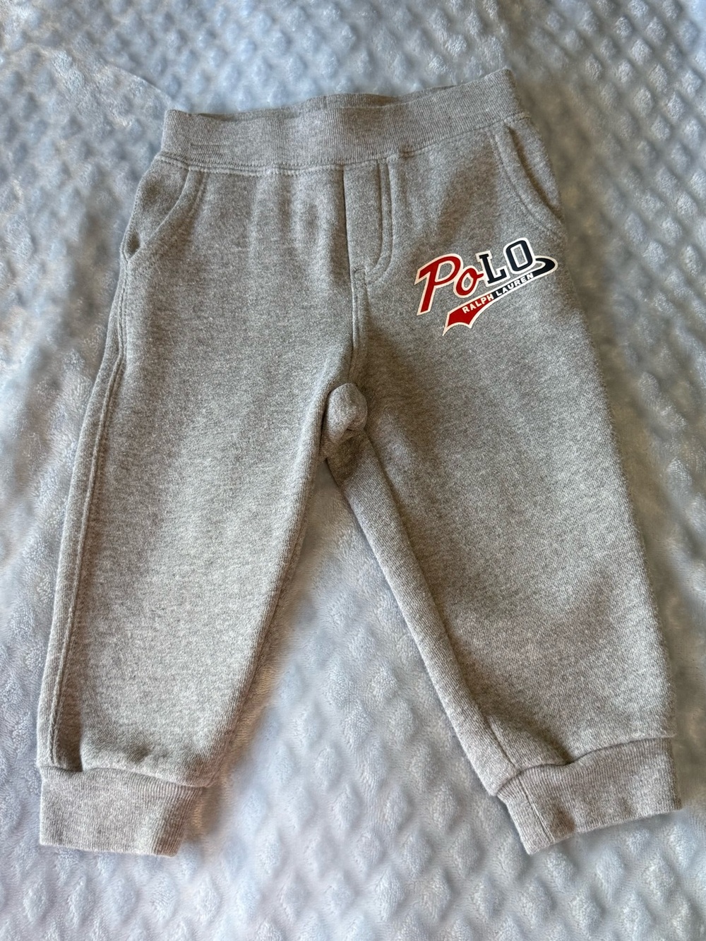 Ralph Lauren Infant Fleece Joggers with Polo Logo EUC-Like New 18M